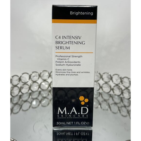 M.A.D. Skincare C4 INTENSIV BRIGHTENING SERUM 1oz NEW SEALED IN BOX Full Size - Picture 2 of 7